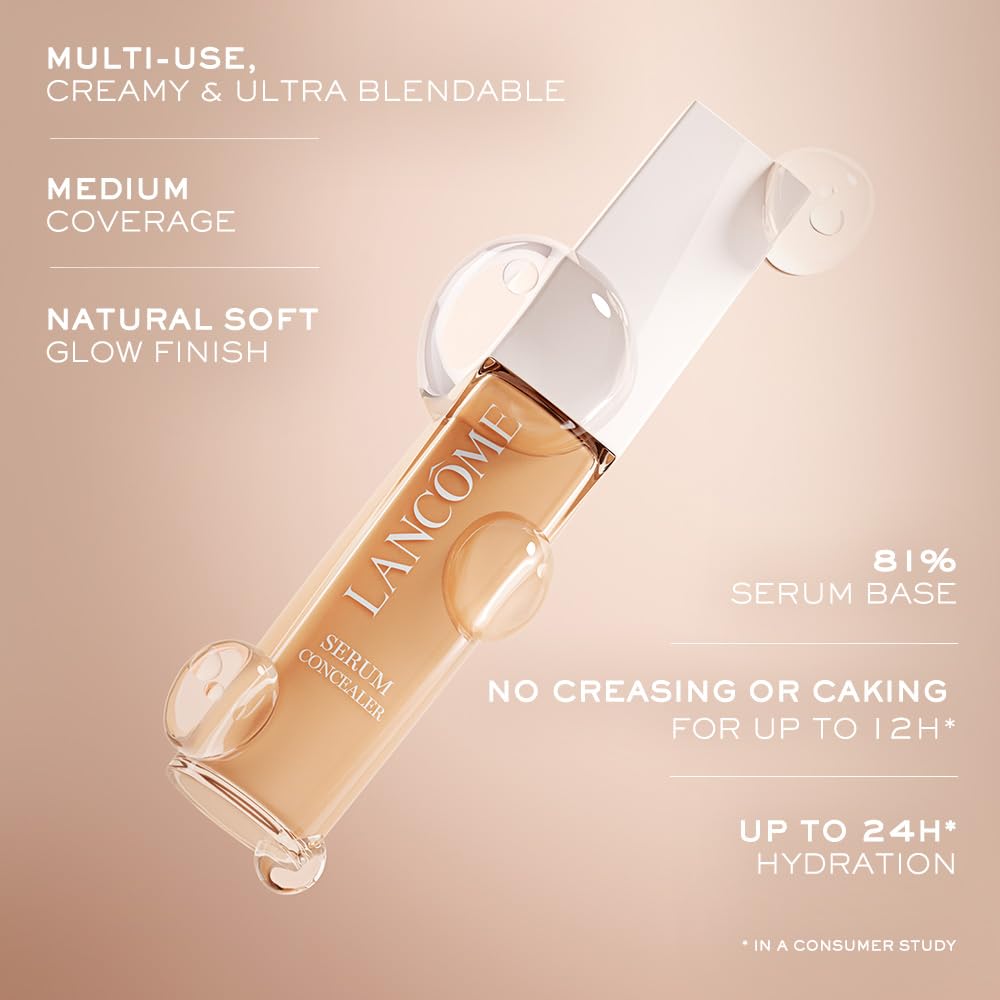 Lancôme concealer cream texture close-up showing smooth finish and buildable coverage