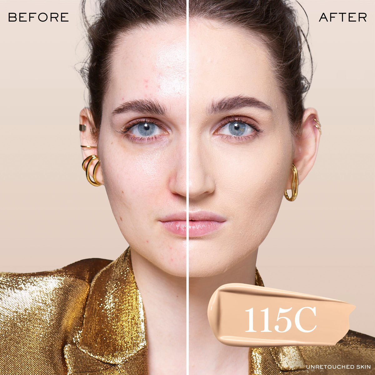 Lancôme texture drop highlighting creamy consistency and blendable coverage