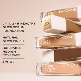 Lancôme close-up of serum-like texture showing hydration and glow
