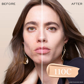 Lancôme foundation texture swirl highlighting smooth, blendable consistency