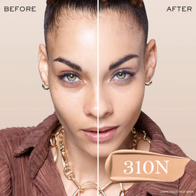 Lancôme texture swirl on skin showing smooth consistency and hydrating, breathable finish