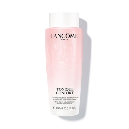 Lancôme bottle front view showing hydrating toner packaging and volume