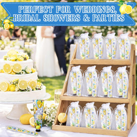 Landhoow favors arranged on a wedding table showing cohesive decor and guest-ready benefit