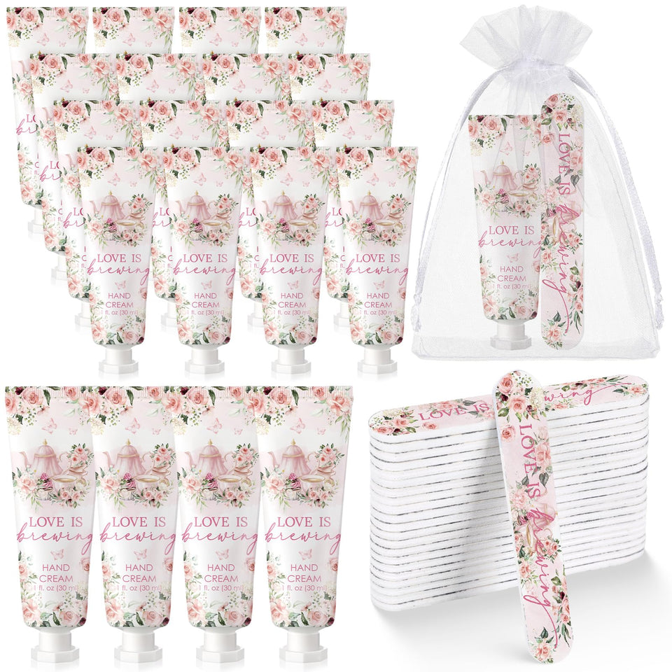Landhoow front packaging blue floral, polished favors for guests