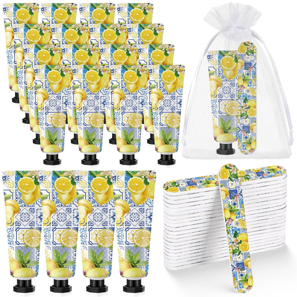 Landhoow front packaging showing Capri Lemon sets and elegant presentation benefit gift-ready