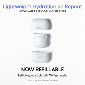 LANEIGE gel applied on hand absorbing quickly to show lightweight, non greasy hydration