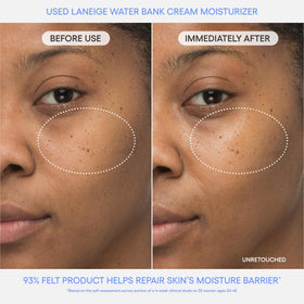 LANEIGE cream being scooped onto fingers to show easy application and spreadability
