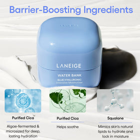 LANEIGE applying cream to face demonstrating quick nourishing benefit
