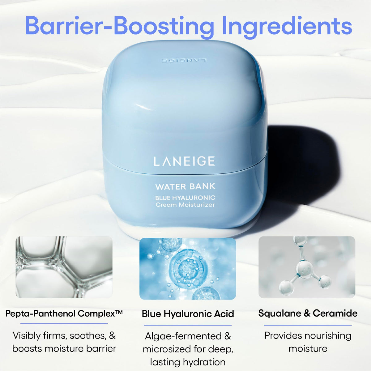 LANEIGE Cream Skin texture close-up showing lightweight moisturizing feel