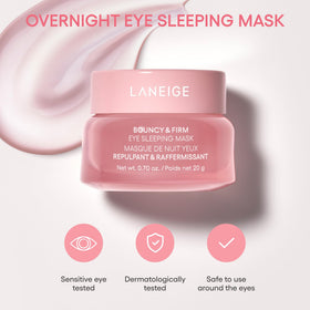 LANEIGE conceptual before and after graphics, illustrates reduced puffiness