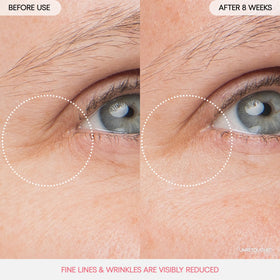 LANEIGE close-up of peony and collagen visual, highlights firming support