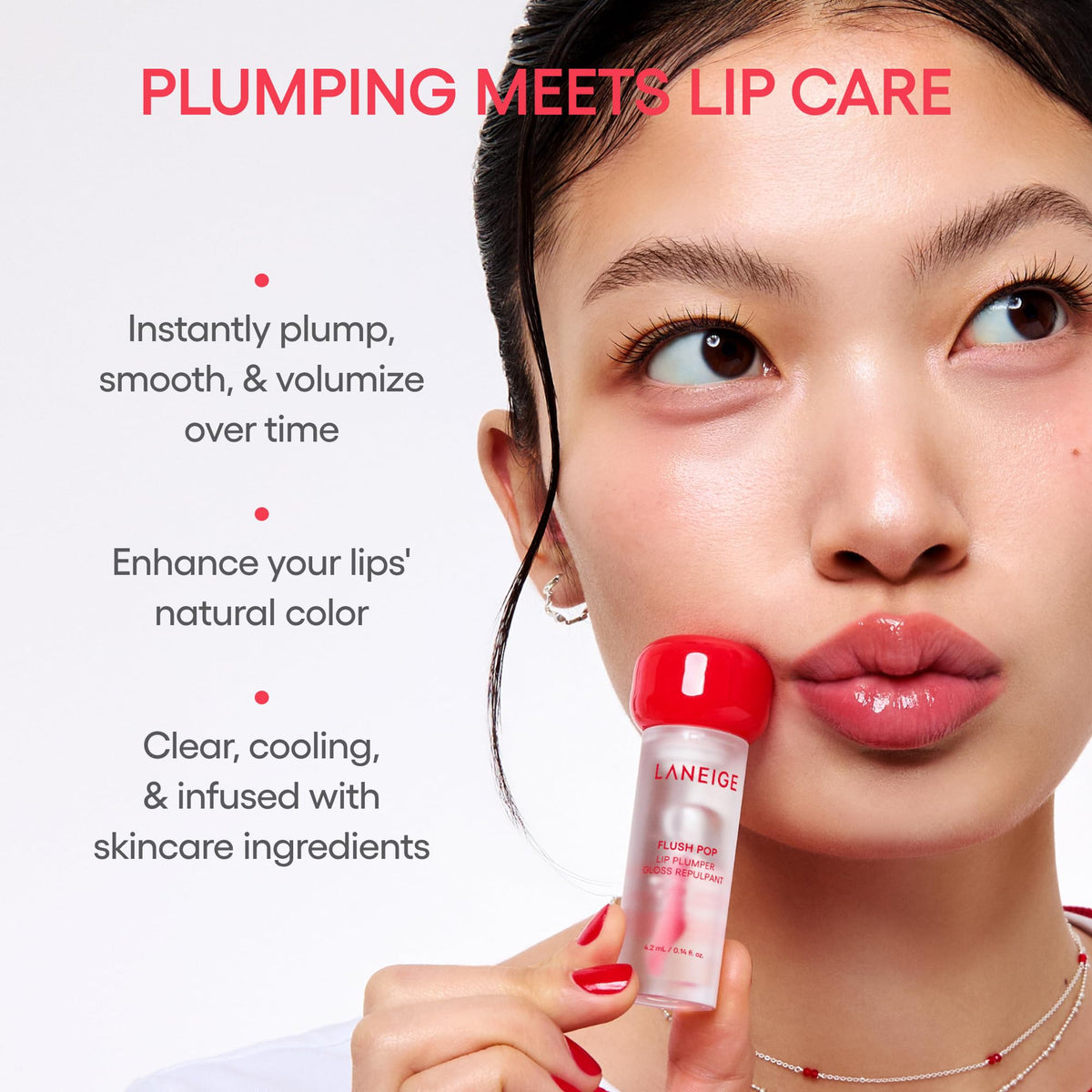 LANEIGE open tube with silicone applicator ready to apply for even coverage