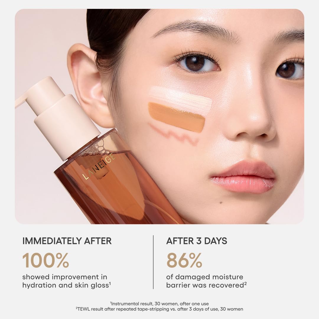 LANEIGE foam texture after water transforms and rinses cleanly