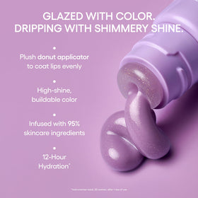 LANEIGE applied on lips showcasing glossy lavender sheen and softening benefit