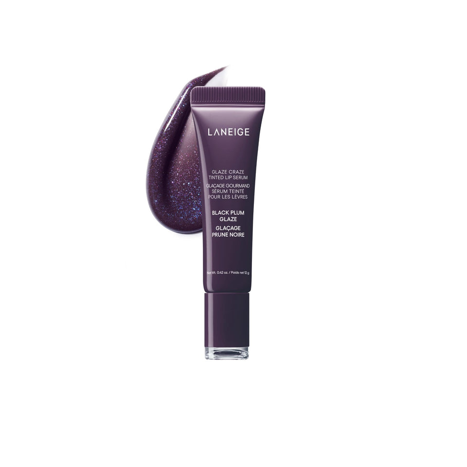 LANEIGE front packaging of Glaze Craze tube showing glossy finish and branding benefit of clear presentation