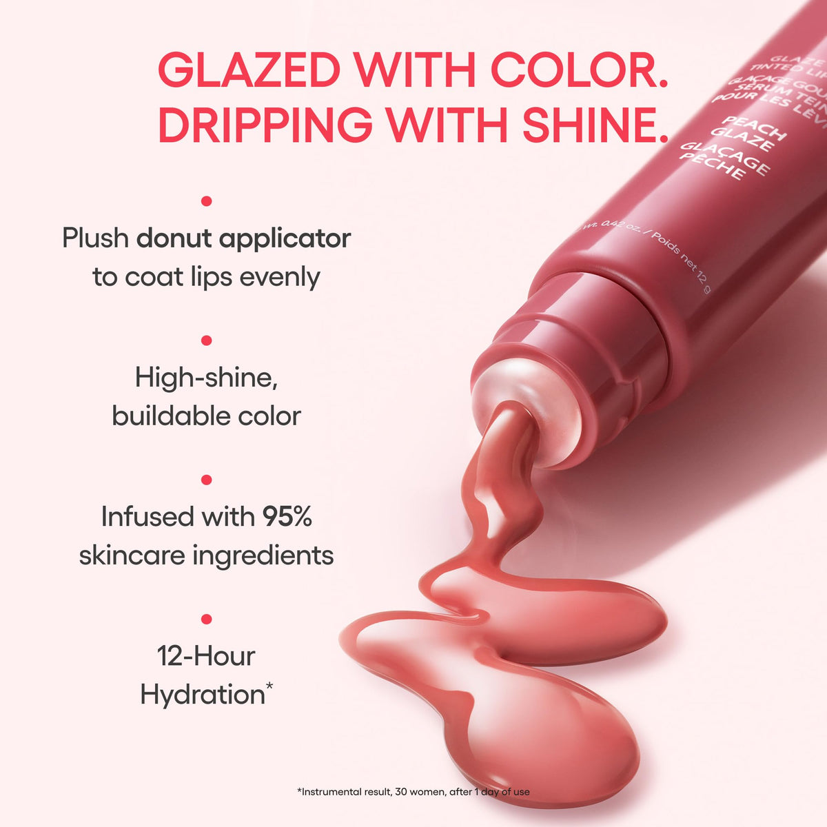 LANEIGE swatch of Rose Jam on hand showing color payoff and hydrating finish