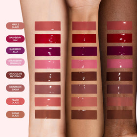 LANEIGE Glaze Craze styled with lip liner showing layering and enhanced definition