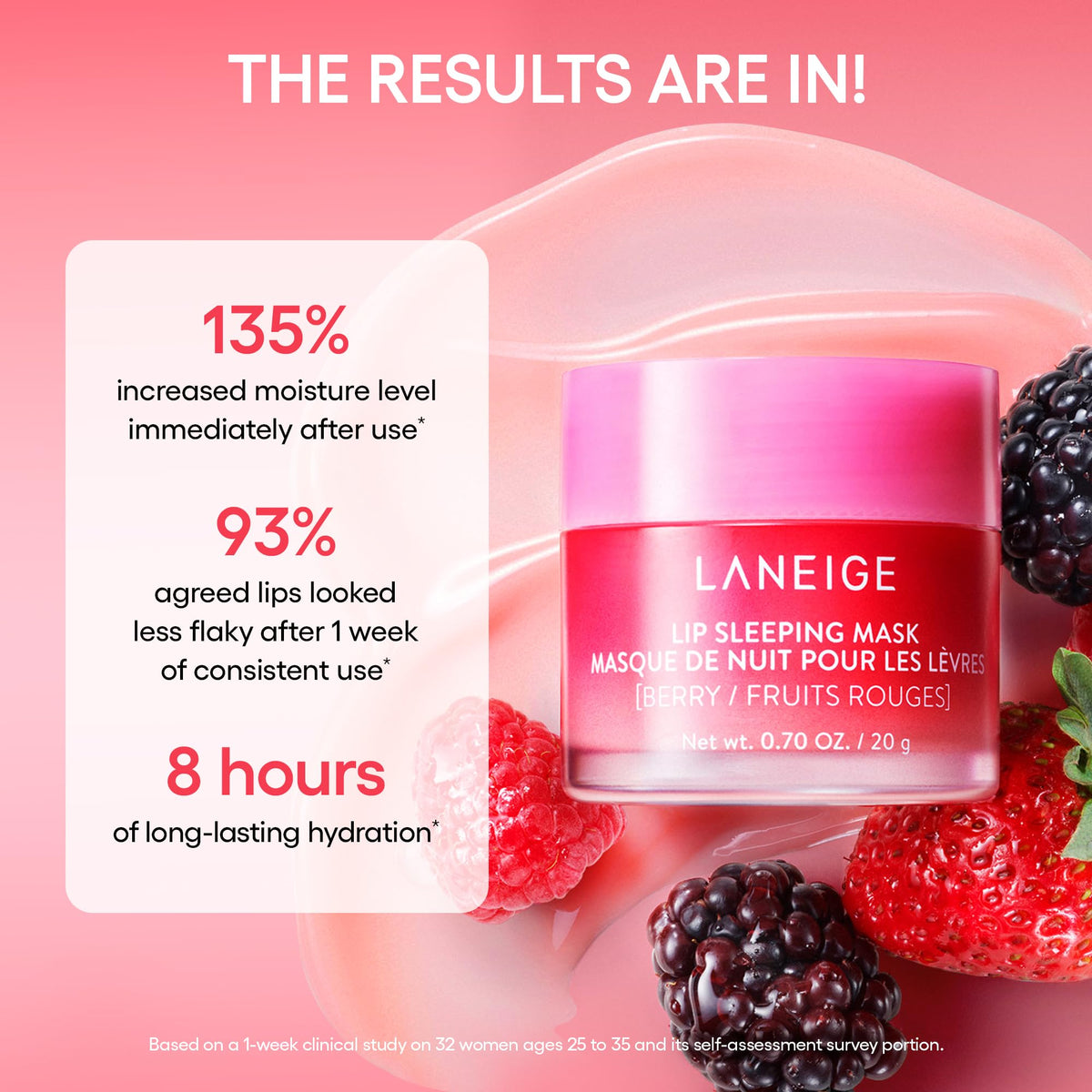 LANEIGE ingredient label and jar contents highlighting barrier support