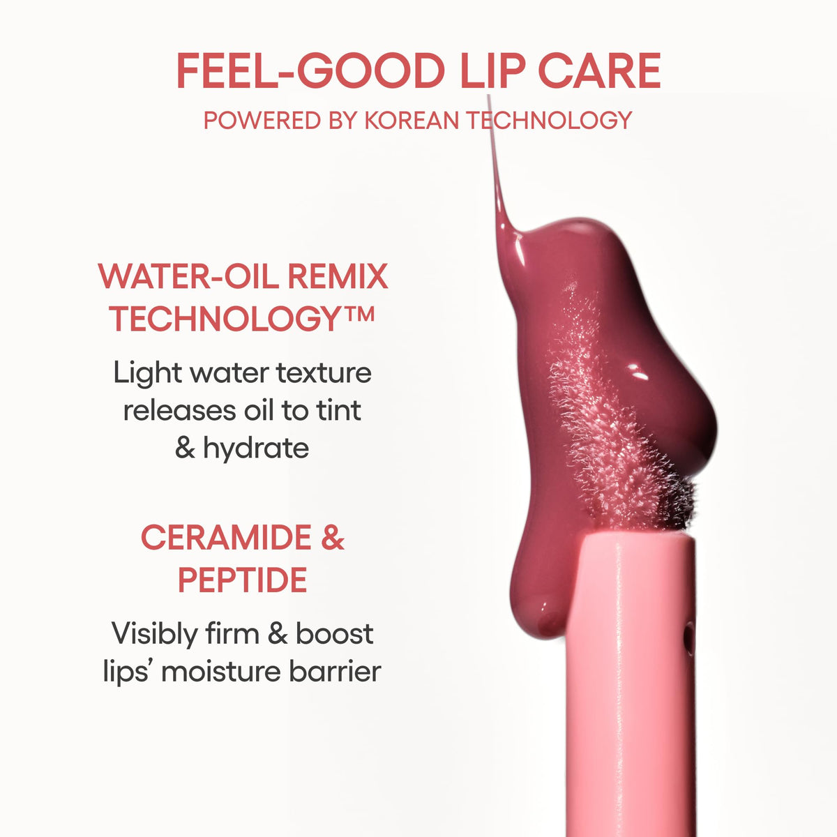 LANEIGE open cap revealing water-to-oil formula that nourishes lips