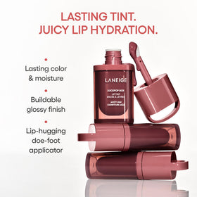 LANEIGE texture swirl of Jazzy Jam on skin showing buildable, hydrating tint
