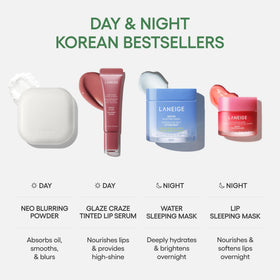LANEIGE lifestyle scene of commuter using compact for fast shine control