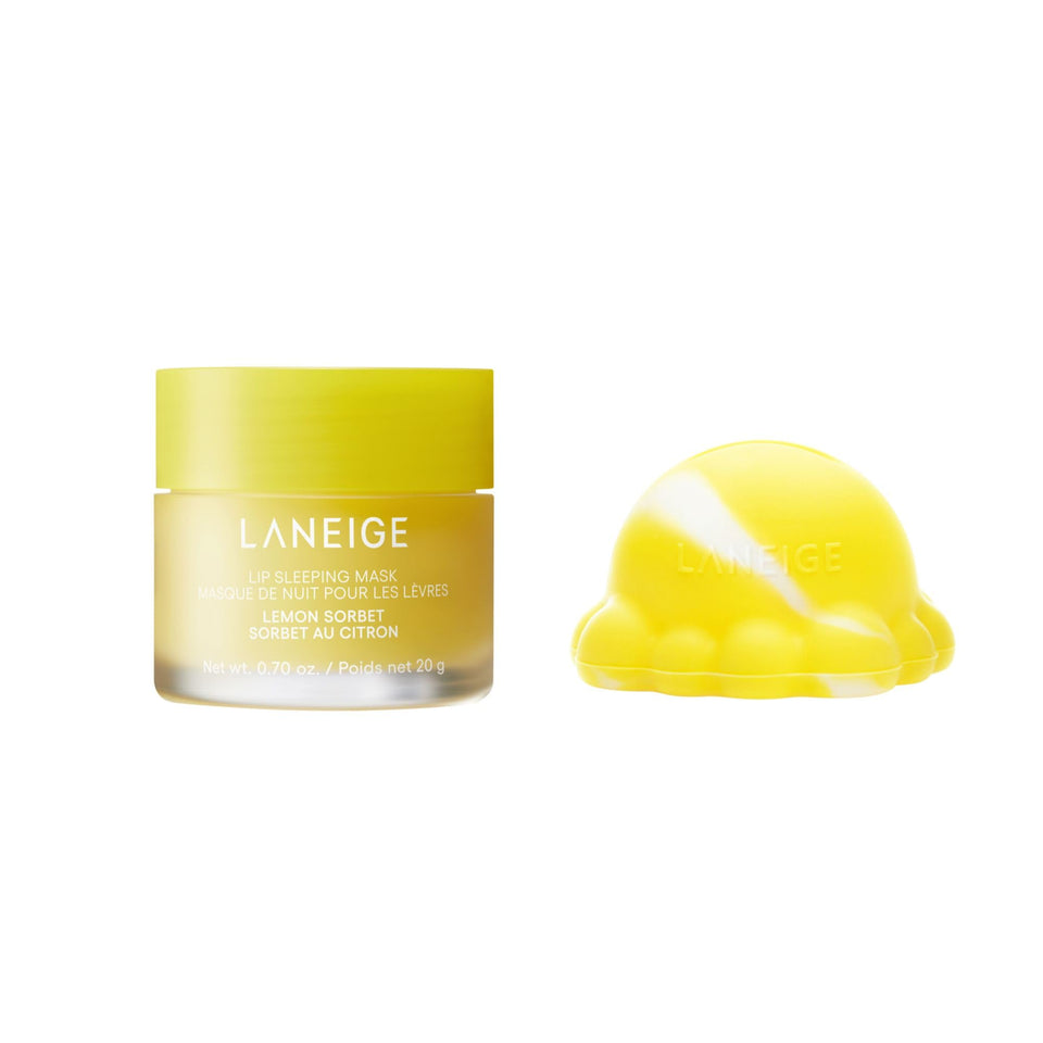 Laneige jar front view showing Lemon Sorbet scent and nourishing benefits