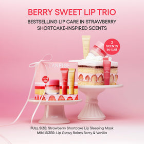 LANEIGE Lip Sleeping Mask Strawberry Shortcake close-up texture nourishing