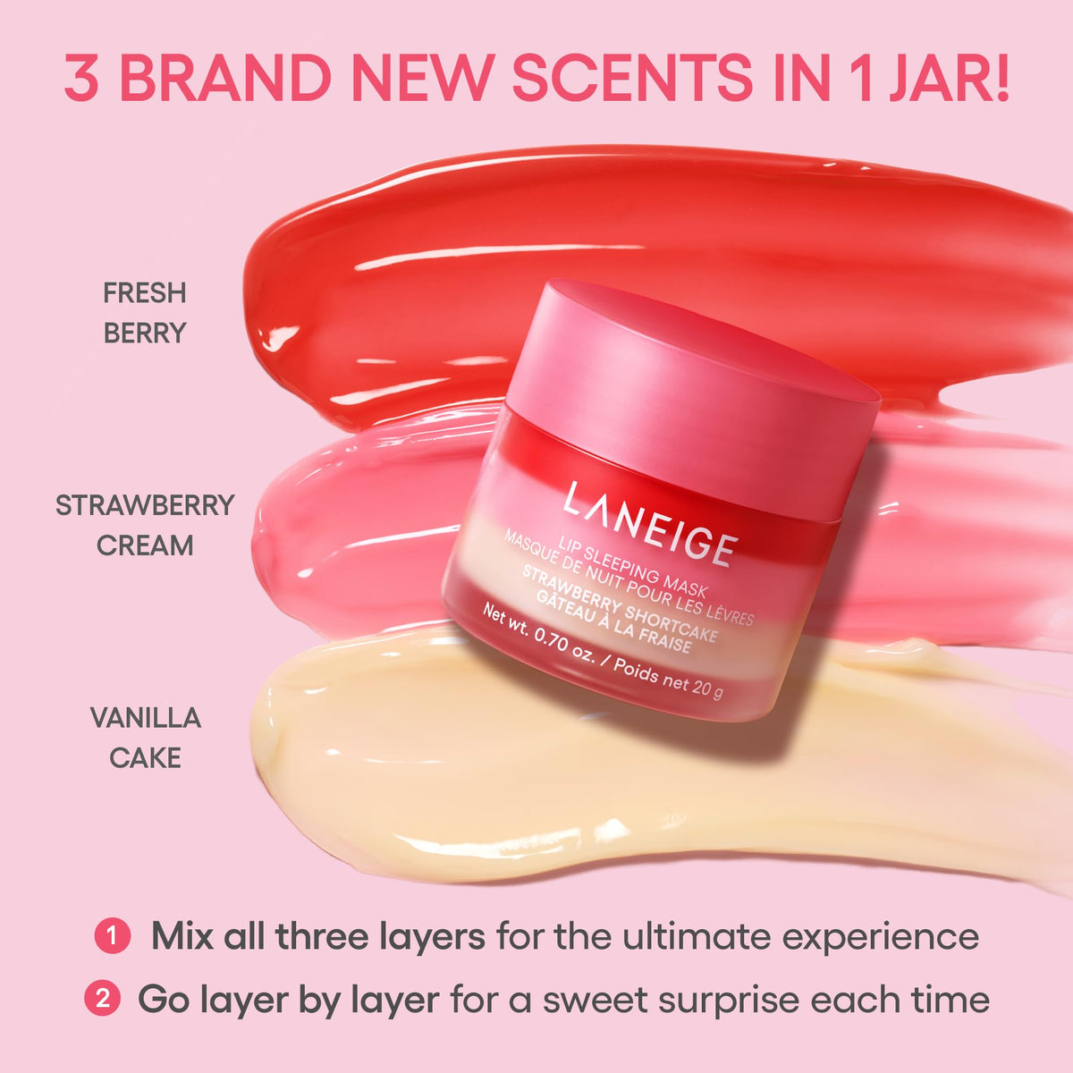 LANEIGE mini Glowy Balm Berry open twist for quick hydration