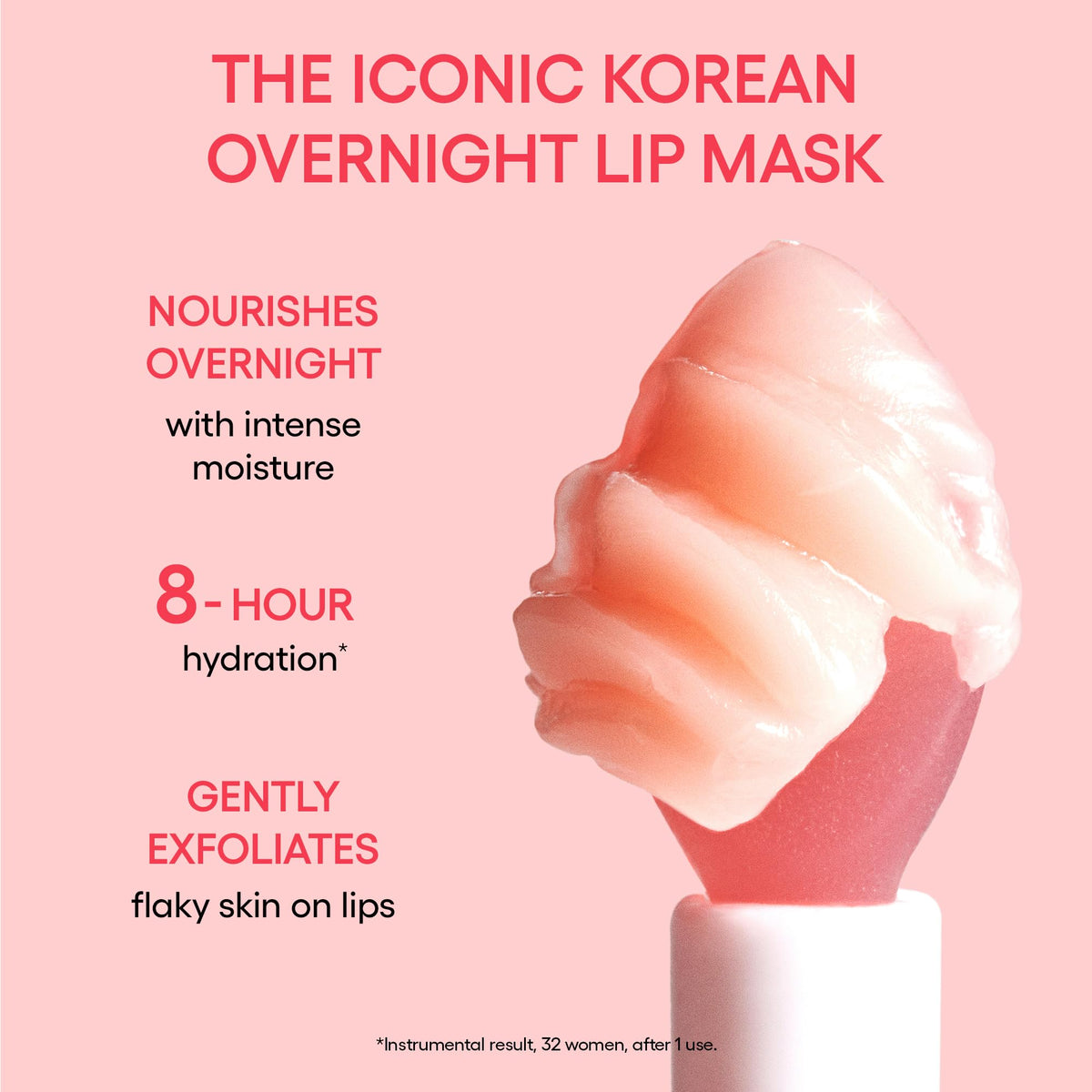 LANEIGE mini Glowy Balm Vanilla in palm for portable moisture