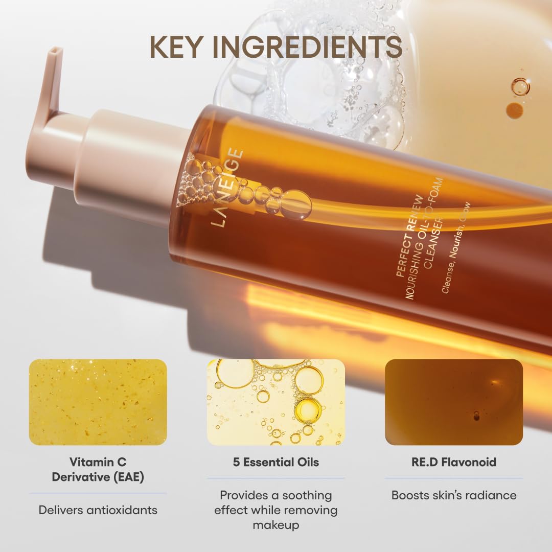 LANEIGE oil texture on hand melting makeup, dissolves impurities
