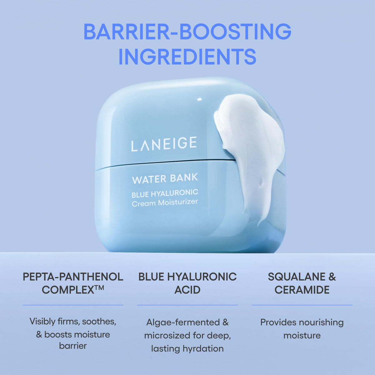 LANEIGE packaging sustainability label communicating 70% less plastic