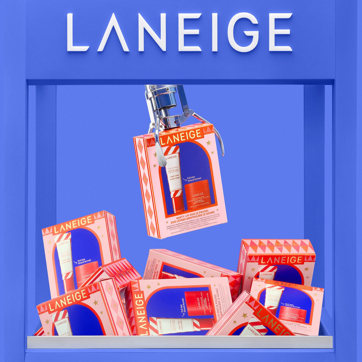 LANEIGE Peppermint lip mask jar top view showing rich texture