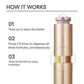 LANEIGE serum on bathroom shelf in routine setting, conveys radiant skin benefit