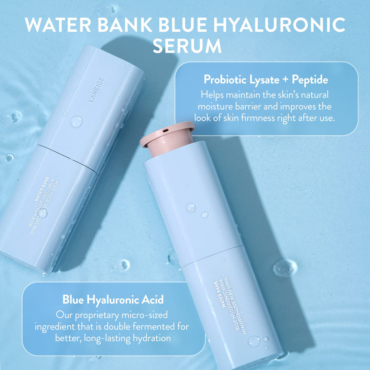 LANEIGE serum dropper dispensing a drop to show precise application and control