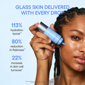 LANEIGE serum beside hyaluronic depiction emphasizing deep hydration