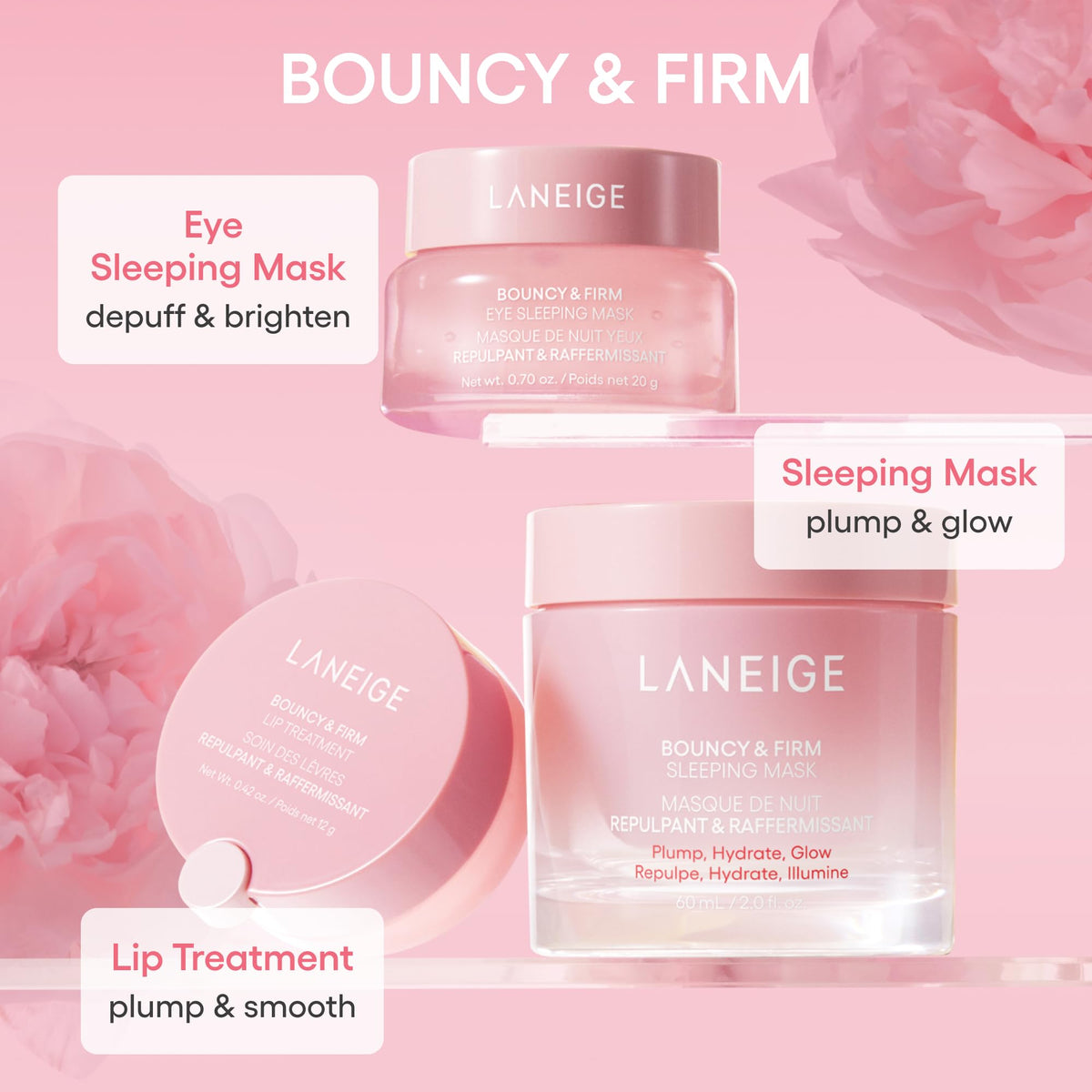 laneige beside coin size comparison showing compact travel-friendly design