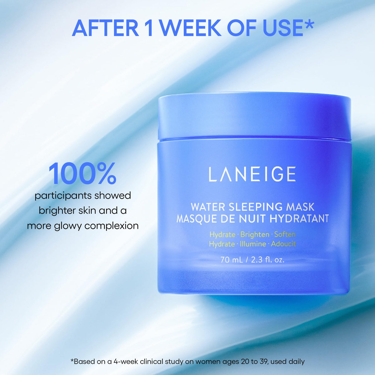 LANEIGE set shown in hand for scale and portable routine advantage