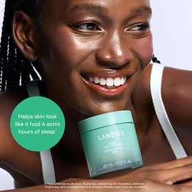 LANEIGE size comparison in hand to show travel-friendly portion