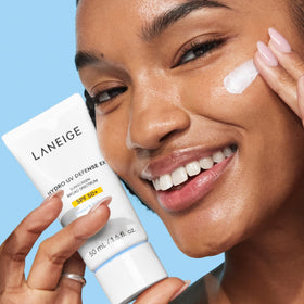 LANEIGE applied under makeup demonstrating compatibility and non-greasy result