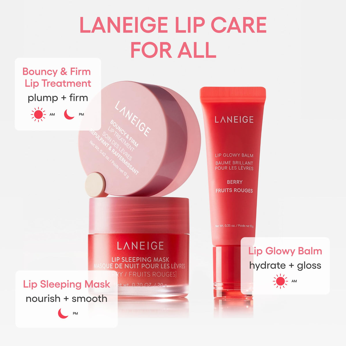 laneige texture on fingertip illustrating lightweight, cushiony feel