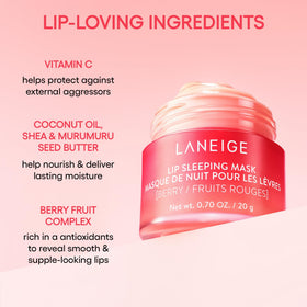 LANEIGE texture swipe of Lip Sleeping Mask showing rich emollient