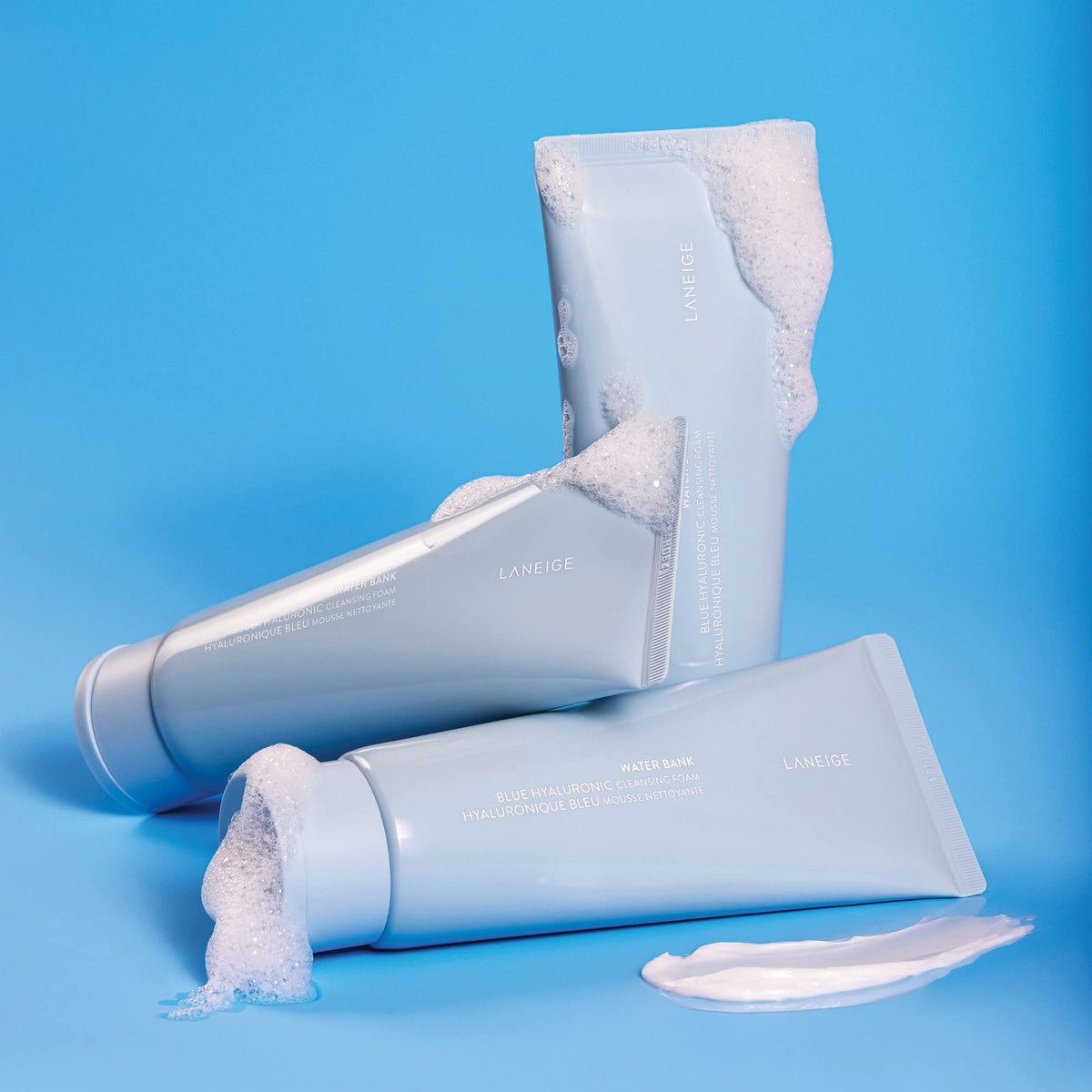 LANEIGE cleanser removing makeup residue for a cleaner, smoother complexion