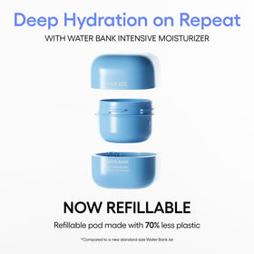 LANEIGE ingredients display with Blue HA and squalane emphasizing barrier support