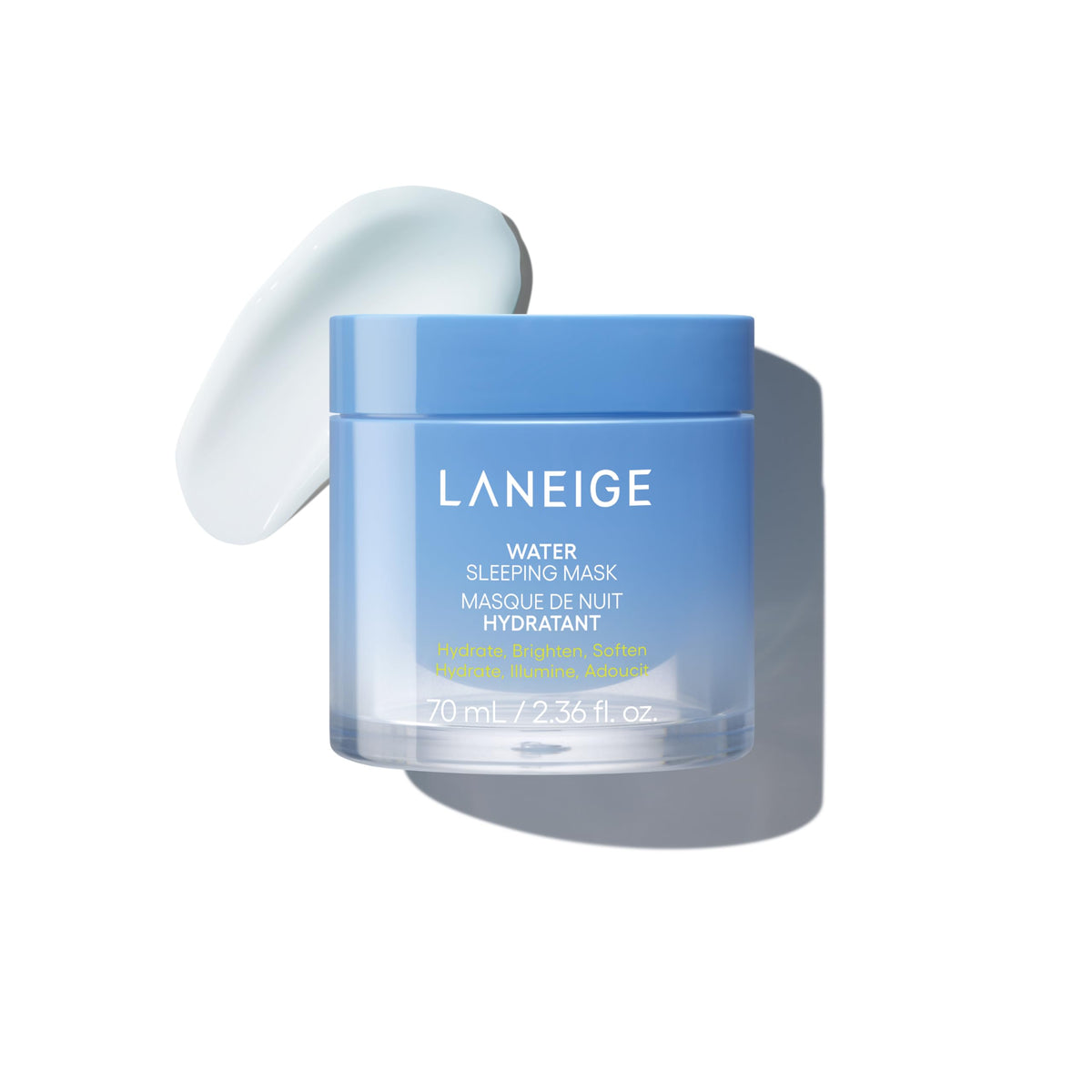 LANEIGE jar front view showing product label and cooling gel benefit
