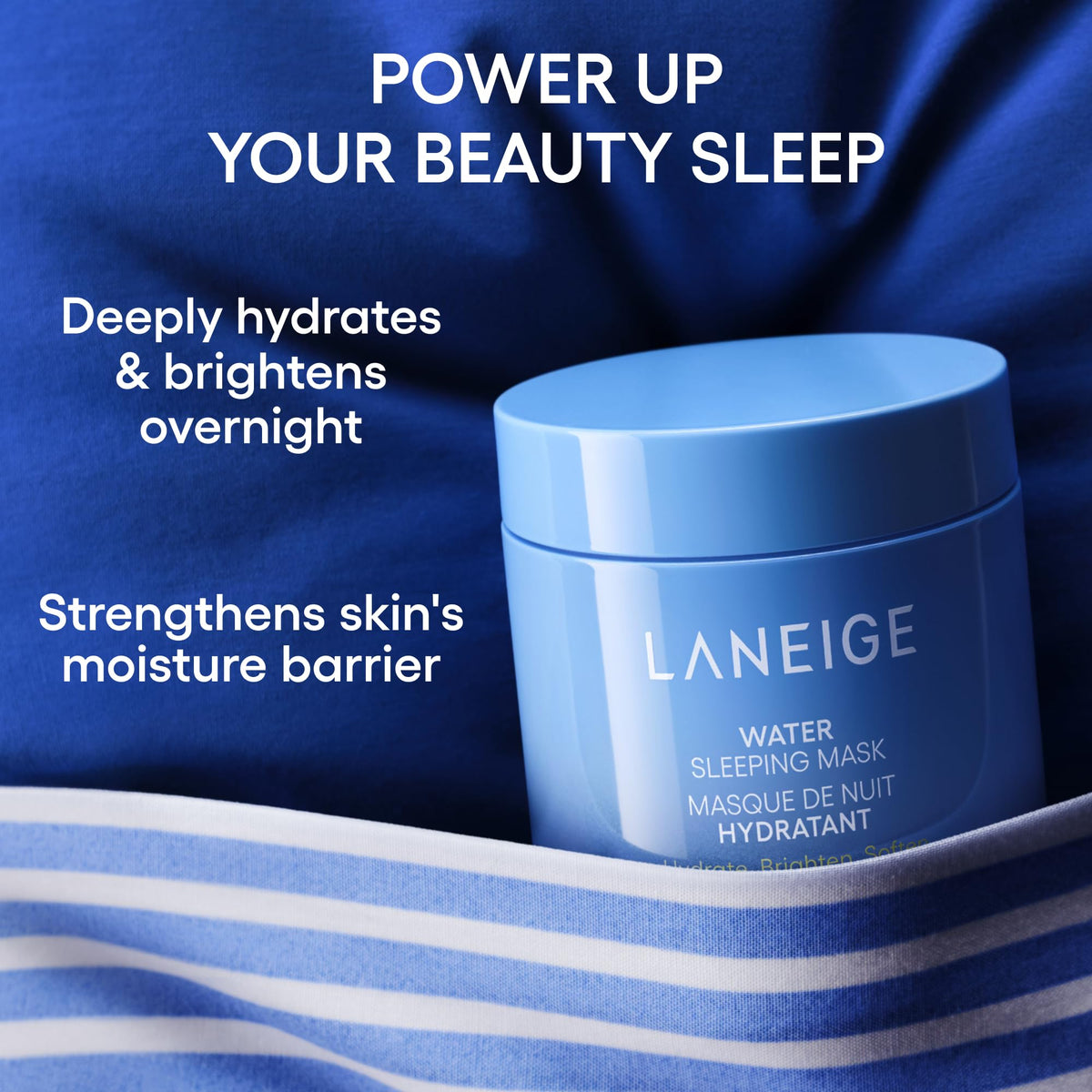 LANEIGE open jar close-up displaying gel texture and hydration boost