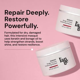 L'ANGE HAIR ingredients label close-up highlighting keratin and borage