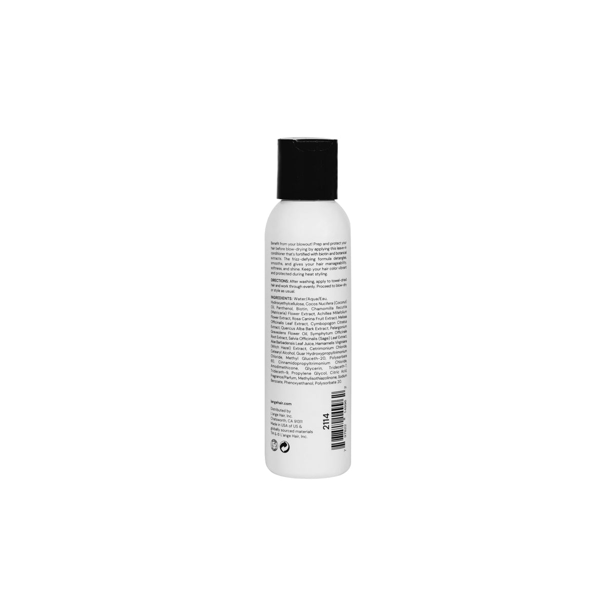 L'ANGE HAIR bottle on a vanity conveying salon-grade treatment and everyday styling