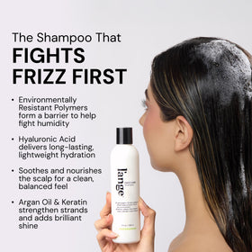 L'ANGE HAIR after-wash hair appearing smooth and easier to style