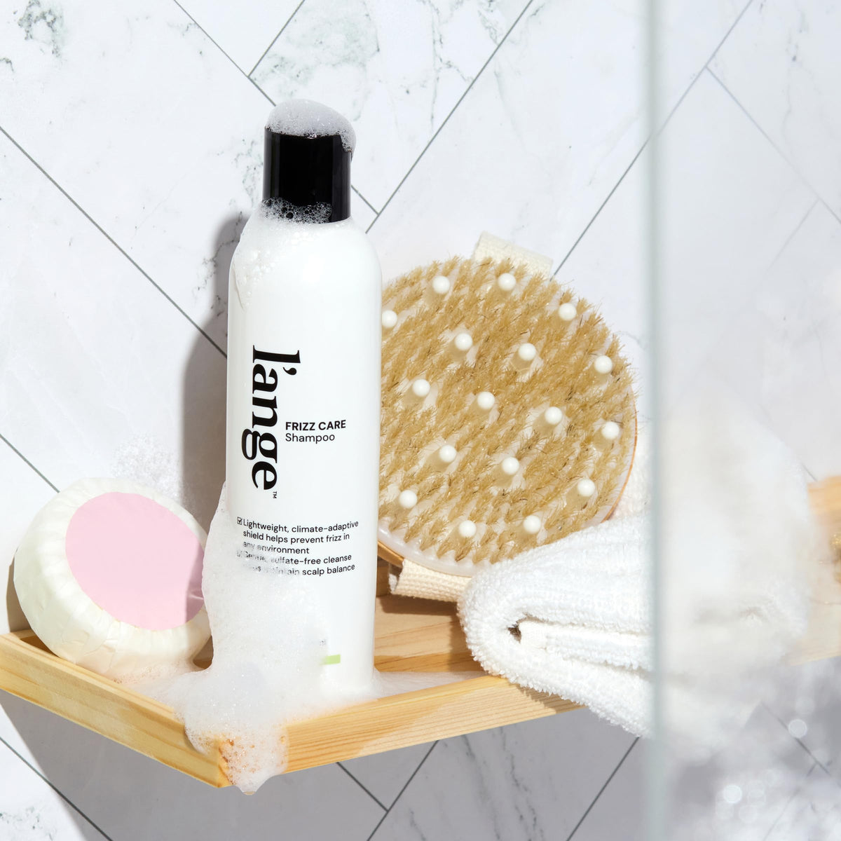 L'ANGE HAIR argan oil and squalane visuals signifying nourishment