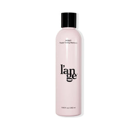 L'ANGE HAIR front bottle shot showing violet shampoo for tone correction